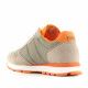 Zapatillas deportivas SUN68 grises con detalles en naranja - Querol online