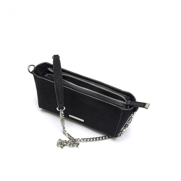 bolsos Maria Mare negro pequeño con cadena plateada - Querol online
