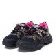 Zapatillas deporte Xti negras con detalles de purpurina y animal print - Querol online
