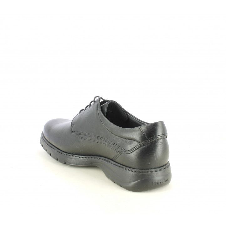 Zapatos sport Fluchos negros de piel tipo bluchers - Querol online