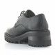 Zapatos tacón Owel negros estilo bluchers con cordones - Querol online