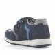 Zapatillas deporte Geox azules y grises de piel con velcros - Querol online