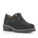 Zapatos planos Redlove negros de ante con cordones - Querol online
