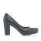 Zapatos tacón Redlove de piel negros con tacón ancho - Querol online