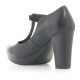 Zapatos tacón Redlove de piel negros con cierre - Querol online