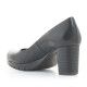 Zapatos tacón Redlove de piel negros con tacón medio - Querol online