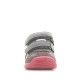 Zapatillas deporte Biomecanics de piel grises y rosas con doble velcro - Querol online
