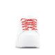 Zapatillas deporte LEVIS KIDS blancas con cordones elásticos y suela track - Querol online