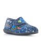 Zapatillas casa Vul·ladi azules con estampado del espacio y velcro - Querol online