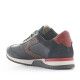 Zapatos sport Lobo everest azules de piel con detalles en marrón y rojo - Querol online