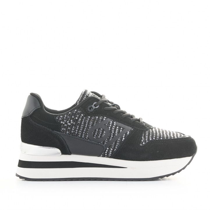 Zapatillas deportivas SixtySeven 67 negras, grises y blancas con plataforma - Querol online