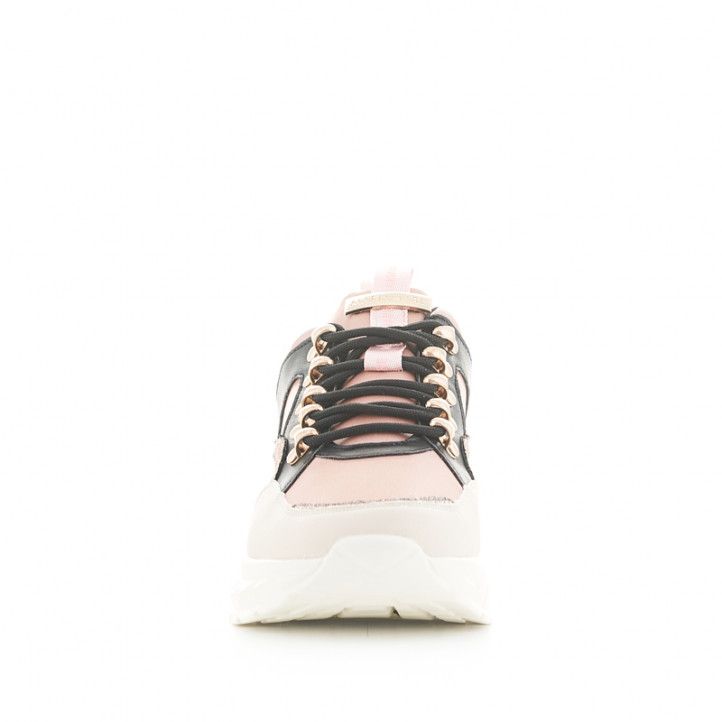 Zapatillas deportivas Maria Mare negras, rosas y blancas con plataforma - Querol online